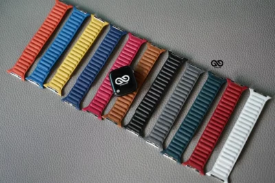 Latest Leather Magnetic Band for Apple Watch 42MM 41MM 40MM Series 4 5 6 7 8 9 10 SE SE 2 Gen