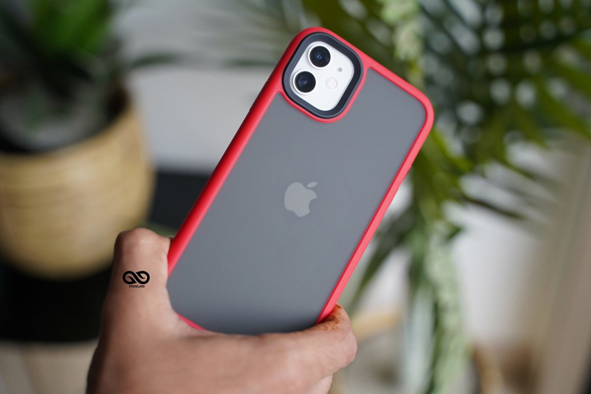 Red Drop Proof Sleek Matte Case for iPhone 12