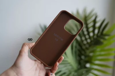 Chequered Leather Case with Card Slot 80 Chequered Leather Case with Card Slot