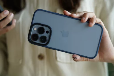 Blue Drop Proof Transparent Sleek Case For iPhone 13 Pro Max