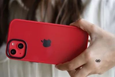 Red Drop Proof Transparent Sleek Case For iPhone 13 Mini