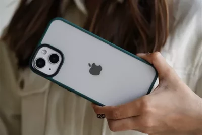 Pine Green Drop Proof Transparent Sleek Case For iPhone 13 Mini