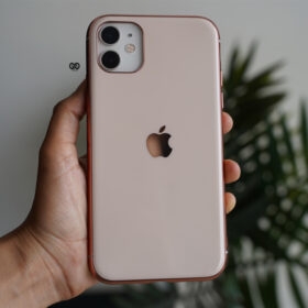 Rose Gold Soft Glass Finish case for iPhone 11