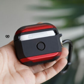 Red Black Shockproof airpods case for Airpods 3