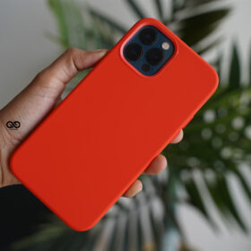 Blaze Orange Genuine Silicone Case For iPhone 12 Pro Max