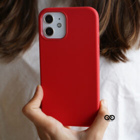 Red Genuine Silicone Case For iPhone 12 Mini