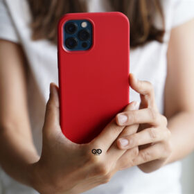 Red Genuine Silicone Case For iPhone 12 Pro Max