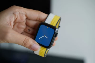 Oat Milk/Lemon Zest Sports Loop for Apple Watch 42MM 41MM 40MM Series 4 5 6 7 8 9 10 SE SE 2 Gen