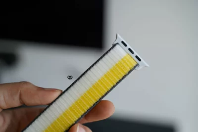 Oat Milk/Lemon Zest Sports Loop for Apple Watch 42MM 41MM 40MM Series 4 5 6 7 8 9 10 SE SE 2 Gen