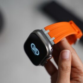 Ultra Orange Fluoro Rubber Strap For Apple Watch 49 MM Series Ultra/Ultra 2