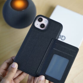 Vegan Leather Case With Flip Card For iPhone 13