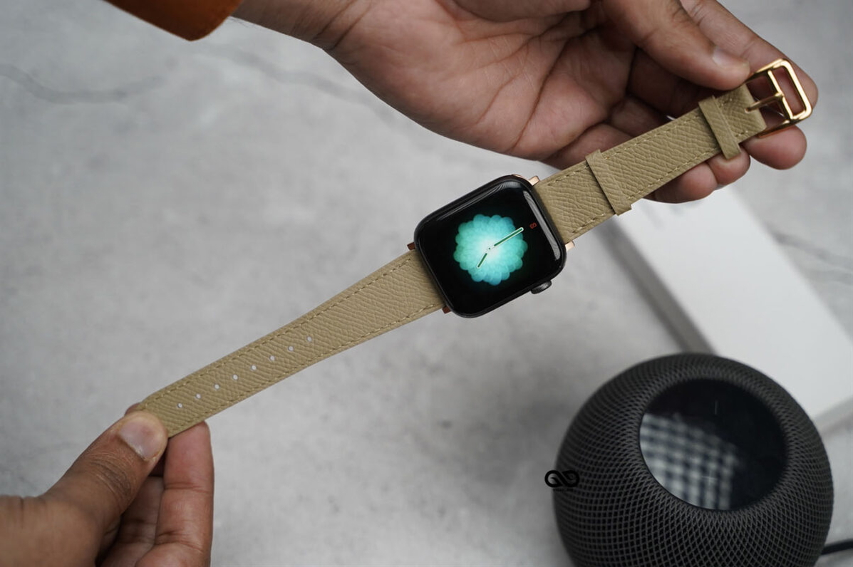Camel Vegan Leather Strap For Apple Watch 44MM 45MM 46MM Series 4 5 6 7 8 9 10 SE SE 2 Gen Starelabs India