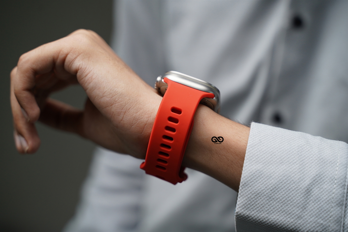Soft Silicone Strap With Aluminium Closure Pin For Apple Watch 49 MM Series Ultra Ultra 2 Starelabs India
