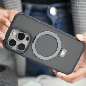 Smoky Black Alpha Magnetic Ring Case For iPhone 15/15Plus/15Pro/15Pro Max