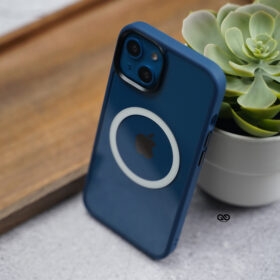 Dark Blue Magsafe Drop Proof Sleek Transparent case For iPhone 13