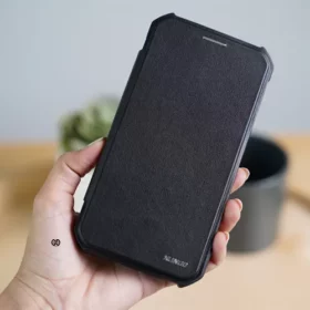 Leather Flip Case With Transparent Back