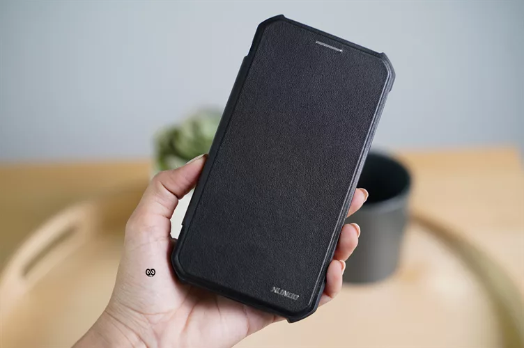 Leather Flip Case With Transparent Back 1 Leather Flip Case With Transparent Back